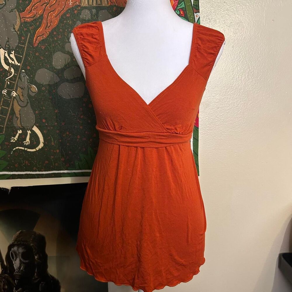 M-erfect Women's Orange and Burgundy Blouse